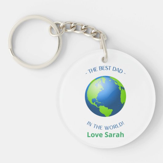 世カスタマイズ最高の界のパパ キーホルダー (正面)
