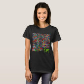 世カッコいい界イラストレーションの国旗 Tシャツ (正面フル)