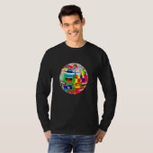 世カッコいい界イラストレーションの国旗 Tシャツ (正面フル)