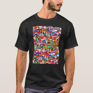 世カッコいい界イラストレーションの国旗 Tシャツ