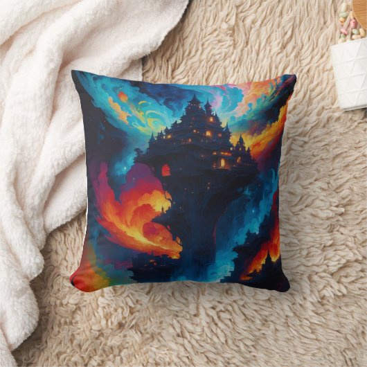 世カラフル界 クッション (ブランケット)