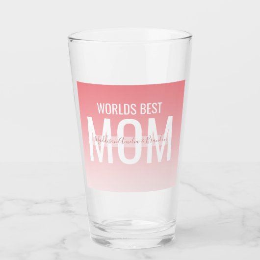 世スタイリッシュグラデーション最高の界の母 タンブラーグラス (正面)