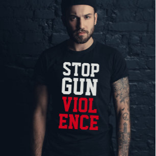 世ストップ界の銃暴力 Tシャツ