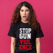世ストップ界の銃暴力 Tシャツ
