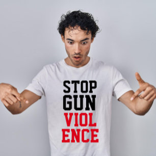 世ストップ界の銃暴力 Tシャツ