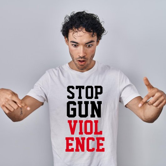 世ストップ界の銃暴力 Tシャツ