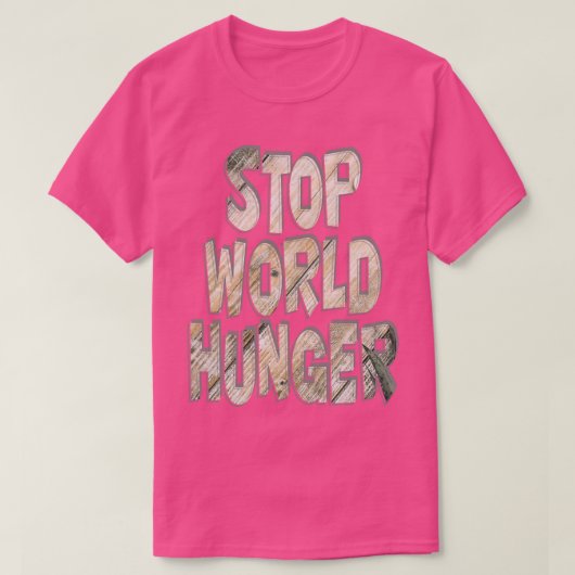 世ストップ界の飢餓 Tシャツ (デザイン正面)