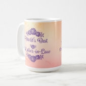 世パーソナライズされた最高の界の義母 コーヒーマグカップ (正面左)