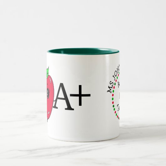 世パーソナライズされた界の先生ギフト最高の ツートーンマグカップ (中央)