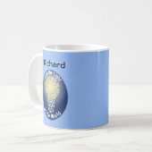 世パーソナライズされた界の光だ コーヒーマグカップ (正面左)