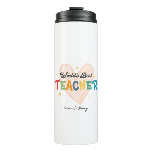 世パーソナライズされた界の最高の先生 タンブラー (正面)