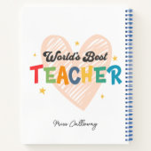 世パーソナライズされた界の最高の先生 ノートブック (裏面)