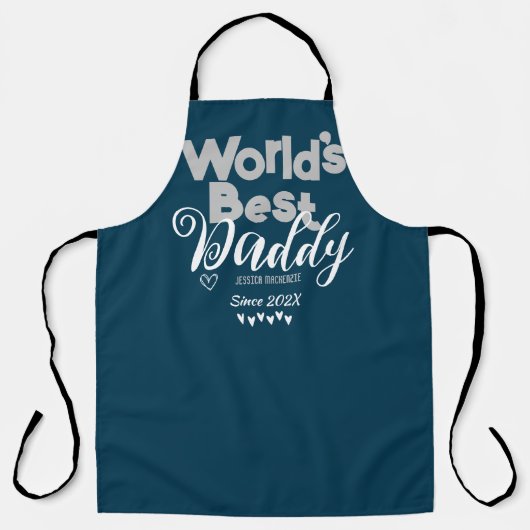 世パーソナライズされた界の父の日最高の エプロン (正面)