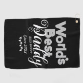 世パーソナライズされた界の父の日最高の ゴルフタオル (横)