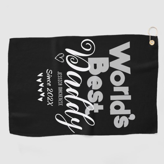 世パーソナライズされた界の父の日最高の ゴルフタオル (横)