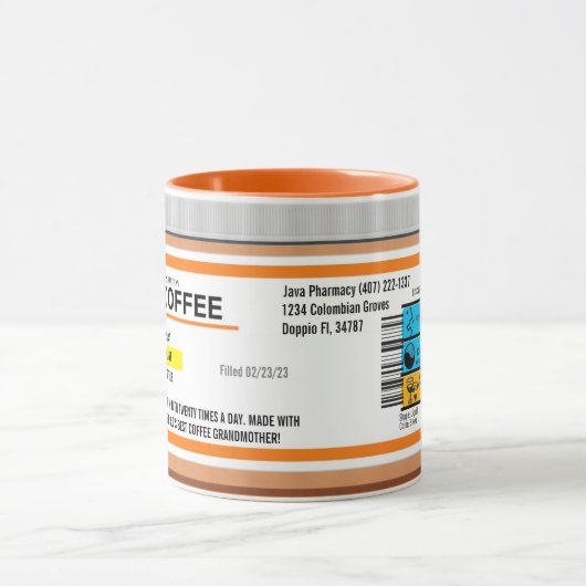 世パーソナライズされた界の祖母最高のの処方箋 マグカップ (中央)