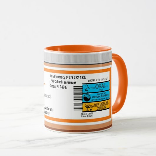 世パーソナライズされた界の祖父最高のの処方箋 マグカップ (正面右)