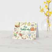 世パーソナライズされた界先生の日 カード (黄色い花)