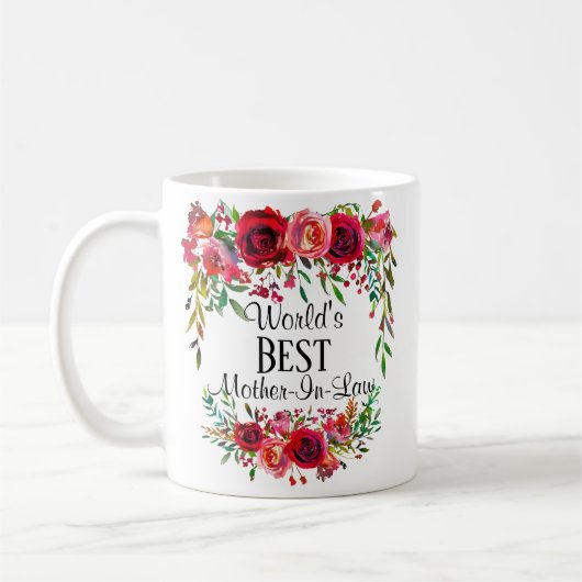 世パーソナライズされた界最高のの姑 コーヒーマグカップ (左)