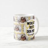 世パーソナライズされた界最高の犬の母の写真 コーヒーマグカップ (正面右)
