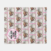 世パーソナライズされた界最高の犬の母の写真 フリースブランケット (正面(横))