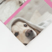 世パーソナライズされた界最高の犬の母の写真 フリースブランケット (角)