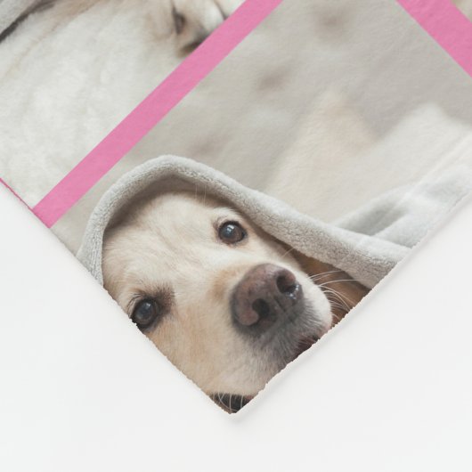 世パーソナライズされた界最高の犬の母の写真 フリースブランケット (角)