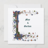 世ビクトリアン代中世スタイル 招待状 (裏面)