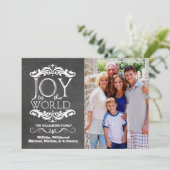 世モダン界のフラット写真カードへのチャルクボードの喜び シーズンカード (スタンド正面)