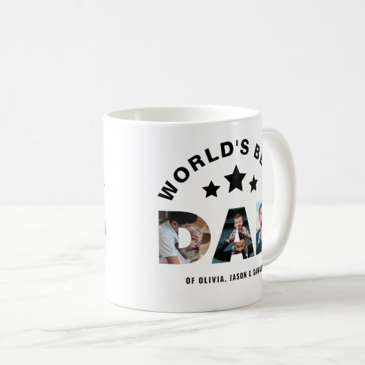 世モダン界の最高のパパスター3フォトコラージュ コーヒーマグカップ (正面右)