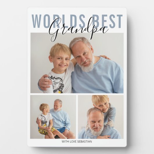 世モダン界最高の大老3枚の写真 フォトプラーク (正面)