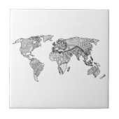 世ユニーク界地図アートドール タイル (正面)