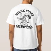 世リラックス界がストレスに満ちている Tシャツ (裏面)