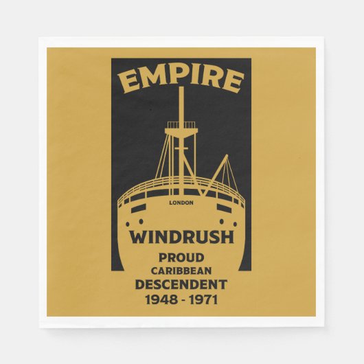 世代のWindrush黒い履歴 スタンダードランチョンナプキン (正面)