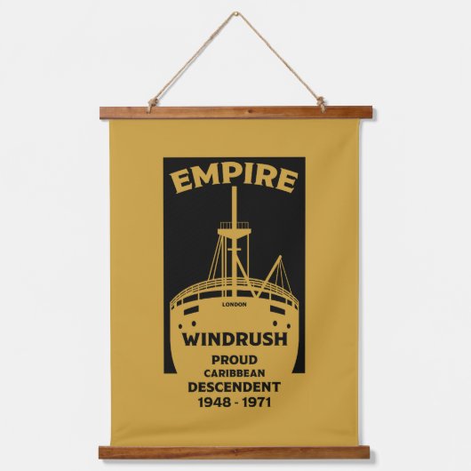 世代のWindrush Tシャツ 吊り下げ型タペストリー (正面)