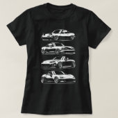 世代。MX5ミアタ Tシャツ (デザイン正面)
