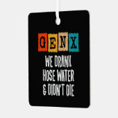 世代X世代Xホース水世代X世代おもしろいX世代 メタルオーナメント (正面左)