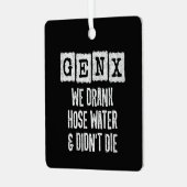 世代X世代Xホース水世代X世代おもしろいX世代 メタルオーナメント (正面左)