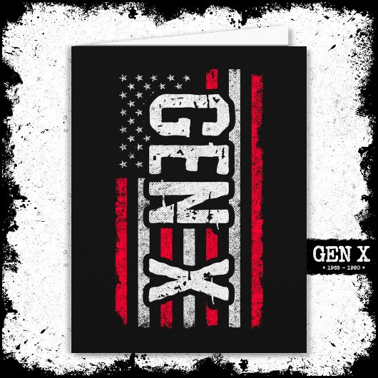 世代X世代Xerアメリカ国旗誇りを持ったX世代 カード