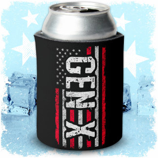 世代X世代Xerアメリカ国旗誇りを持ったX世代 缶クーラー