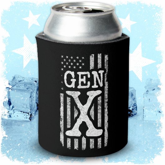 世代X世代Xerアメリカ国旗誇りを持ったX世代 缶クーラー