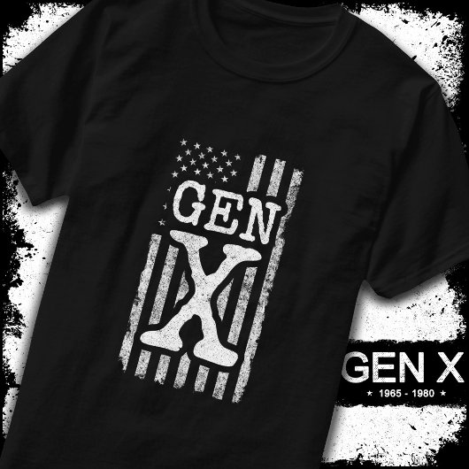世代X世代Xerアメリカ国旗誇りを持ったX世代 Tシャツ
