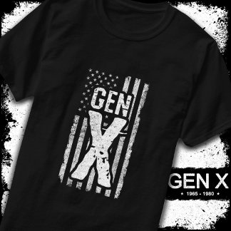 世代X世代Xerアメリカ国旗誇りを持ったX世代 Tシャツ