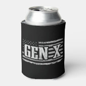 世代X世代Xerアメリカ誇りを持った国旗X世代 缶クーラー (缶正面)