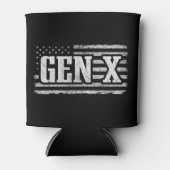 世代X世代Xerアメリカ誇りを持った国旗X世代 缶クーラー (正面)