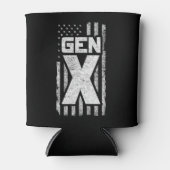 世代X世代Xerアメリカ誇りを持った国旗X世代 缶クーラー (正面)