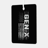 世代X世代Xer世代Xアメリカ国旗X世代 メタルオーナメント (正面左)