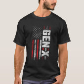 世代X世代Xer世代Xアメリカ国旗X世代 Tシャツ (正面)