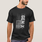 世代X世代Xer世代Xアメリカ国旗X世代 Tシャツ (正面)