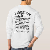 世代X: 1965-1980 Tシャツ (裏面)